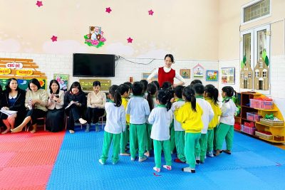 Ảnh HĐ Góc- SHCM theo Nghiên cứu bài học 4-5 tuổi